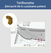 Toribusuma (bird perch tile in a paulownia pattern)